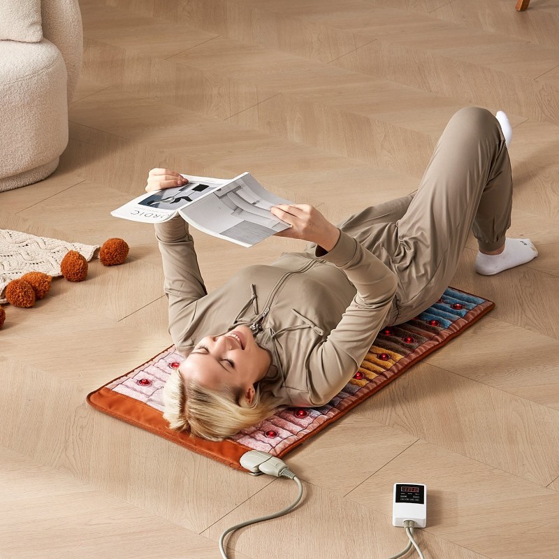 Kaukoinfrapunalämpömatto 104×51 cm 5 jalokiveä 660 nanometrin punavalo