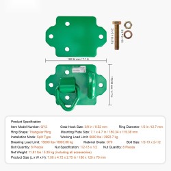Pultattavat kauhankoukut 3/8 tuuman G70-teräs sidontarenkaalla traktoreihin ja kuorma-autoihin
