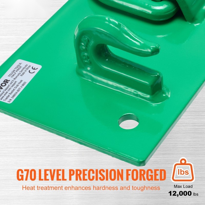 Traktorin ämpärikoukku G70 taottu teräs 7,93 mm ketjukoukku sidontarenkaalla pultti ja hitsauskiinnitys