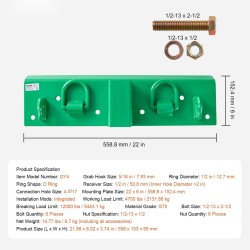 Traktorin ämpärikoukku G70 taottu teräs 7,93 mm ketjukoukku sidontarenkaalla pultti ja hitsauskiinnitys