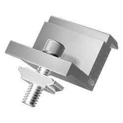 Z-kiinnityskannattimet eloksoitu alumiiniseos säädettävä päätykiristin 35–50 mm 20 kpl kehystetyille aurinkopaneeleille