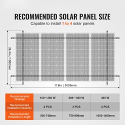Maahan asennettava hiiliteräs aurinkopaneeliteline 1–4 paneelille säädettävä 30–60 asteen kulma