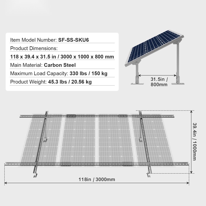 Maahan asennettava hiiliteräs aurinkopaneeliteline 1–4 paneelille säädettävä 30–60 asteen kulma