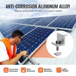 Aurinkopaneelien alumiininen kiinnityssarja 4 kpl 760 mm kiskot 35–40 mm