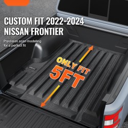 Kuorma-auton lavamatto TPE-materiaali 5 jalan lavalle Nissan Frontier 2022–2024