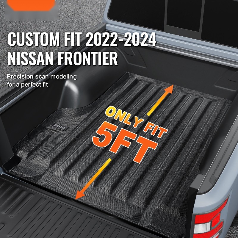 Kuorma-auton lavamatto TPE-materiaali 5 jalan lavalle Nissan Frontier 2022–2024