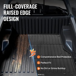 Kuormatilan matto TPE 5 ft lavalle Toyota Tacoma 2005–2023 liukumaton musta