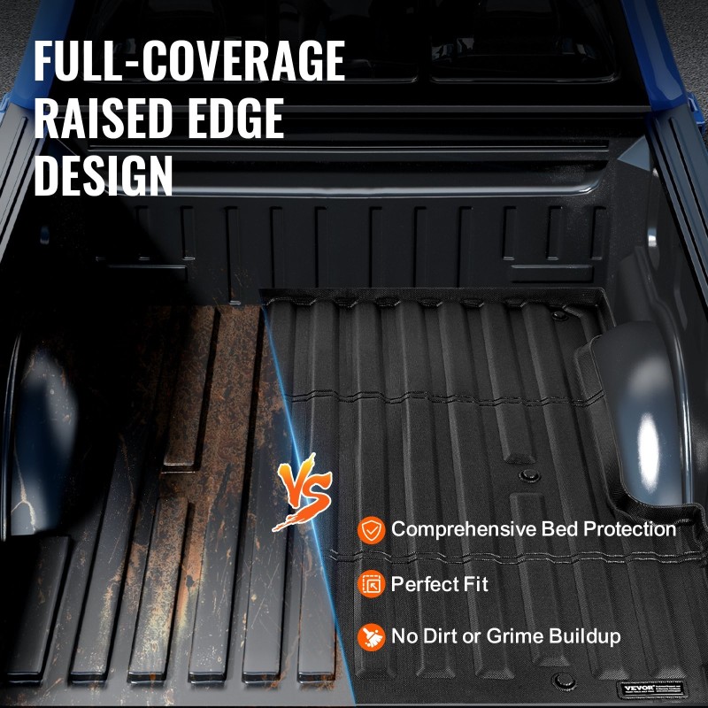 Lavamatto TPE musta 5,5 jalan Ford F-150 2015–2024 luistamaton
