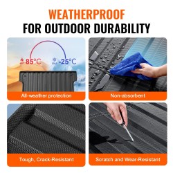 Lavamatto TPE musta 5,5 jalan Ford F-150 2015–2024 luistamaton