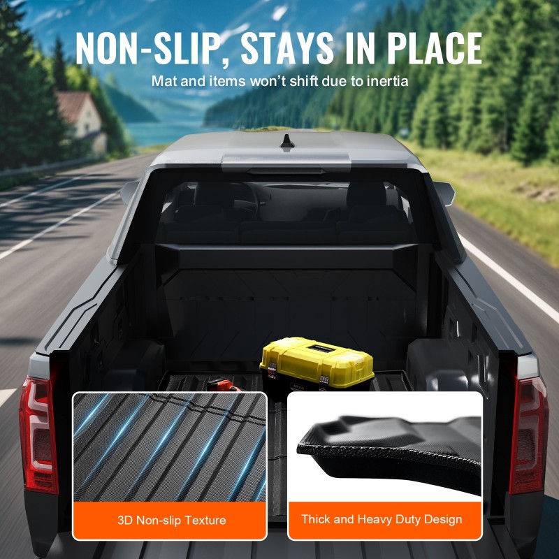 Lavamatto TPE-materiaalia 5FT-lavalle yhteensopiva 2023–2024 Chevrolet Colorado ja GMC Canyon