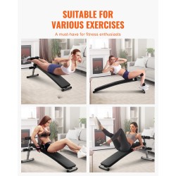 Vatsalihaspenkki taitettava teräsrunko 5 korkeussäätöä säädettävä jalkatuki 226 kg