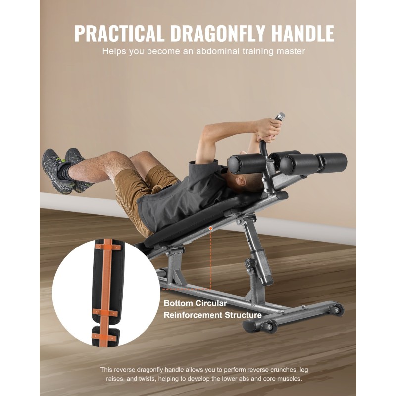 Monikäyttöinen kotikuntopenkki hiiliteräsrunko 4-portainen korkeussäätö säädettävä jalkatuki 453 kg kantavuus