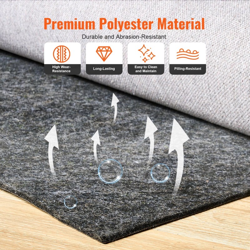 Maton aluspehmuste polyesterihuopa 6 mm 10,08 neliömetriä harmaa