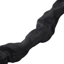 Polkupyörän ketjulukko teräsketju 1200 mm 10 mm avainlukko 3 avainta musta suojakangas