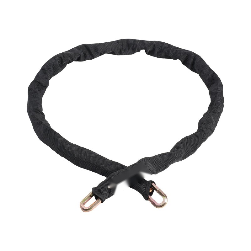 Teräksinen ketjulukko 9,5 mm 1800 mm polkupyörälle moottoripyörälle ja skoottereille musta