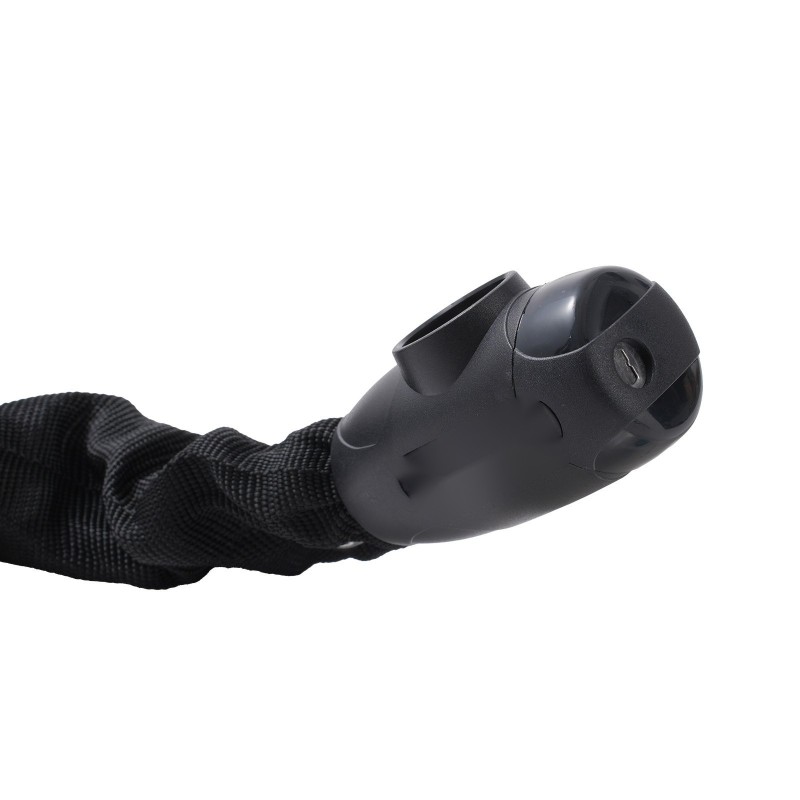 Polkupyörän metalliteräsketjulukko 10 mm halkaisija 182 cm pituus pehmeä suojakangas 4 avainta