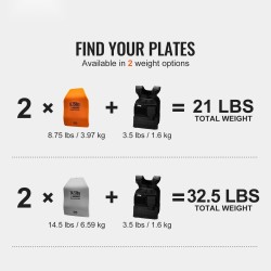 Painolevypari teräs 8.75 LB kaareva ergonominen 295x248x8 mm