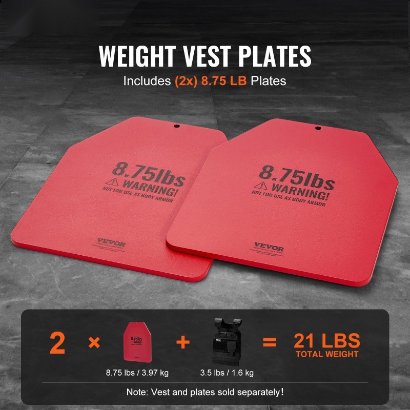 Painolevyt teräs kaksi kappaletta 8,75 paunaa painoliiviin mattapunainen