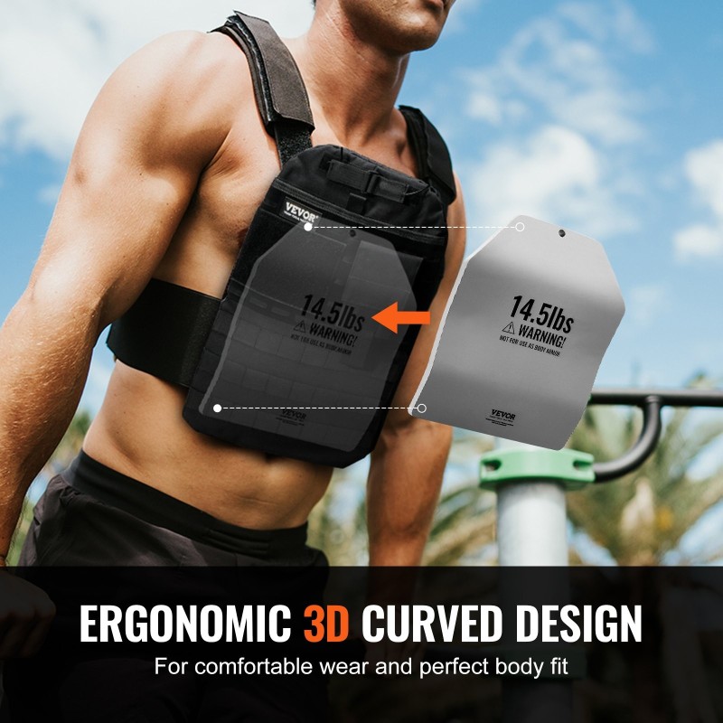 Painolevyt 2 kpl 14,5 paunaa teräs kolmiulotteinen kaareva muoto painoliiviin