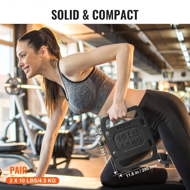 Valurautaiset ruck-painolevyt 2 kpl 4,5 kg säädettävä 4,5–9 kg ruck-kävelyyn