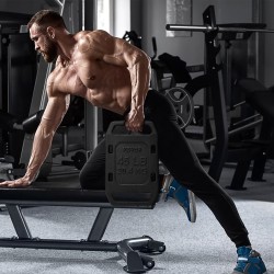 Valurautainen ruck-levy 20,4 kg 380x240x44 mm musta 1 levy reppuun