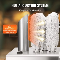 Sähköinen lasinkiillotuskone ammattikäyttöön 5 mikrokuituharjalla 330 lasia tunnissa lämminilmakuivaus