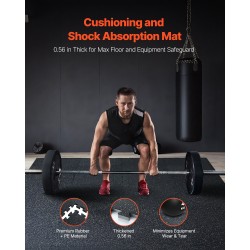 Kuntosalimatot 6 kpl kumipintaiset EVA-vaahtopohjaiset 610×610×14 mm