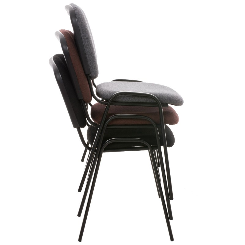 4 kpl pinottavat pehmustetut vierailutuolit mustalla metallijalustalla