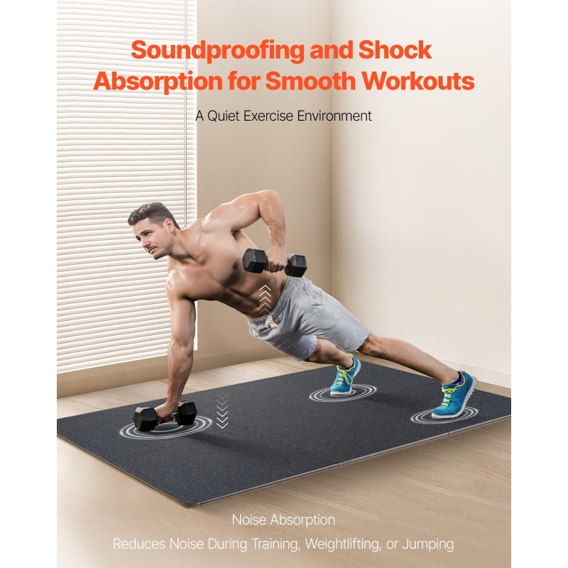 Kuntosalimatot kumipinnalla ja EVA-vaahtopohjalla 14 mm 12 kpl harjoitteluun