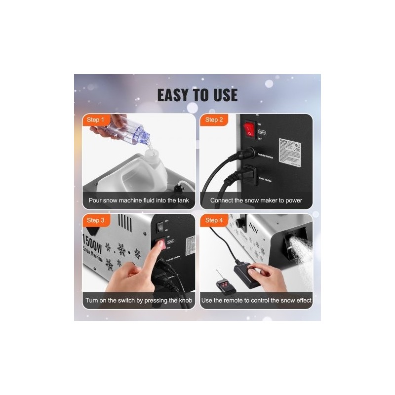 Lumitykki teräsrunko ja polypropeeni 1500 watin 5 litran sisäkäyttöön käsikäyttöinen tai ripustettava