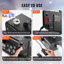 Lumikone 650W teräsrunko 1L säiliö kädessä pidettävä ripustettava kaukosäätimellä sisäkäyttöön