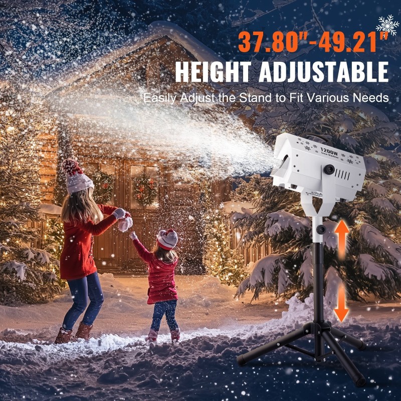 Lumiefektikone 1200 watin teräsrunko korkeussäädettävä jalusta langaton kaukosäädin