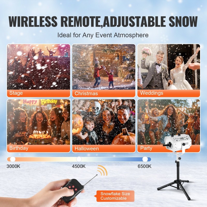 Lumiefektikone 1200 watin teräsrunko korkeussäädettävä jalusta langaton kaukosäädin
