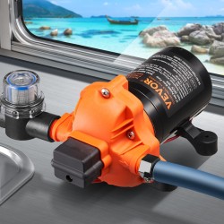 12V kalvopumppu 11,36 l/min säädettävä paine 2,7–6,9 bar 1/2 tuuman MNPT matkailuautoihin