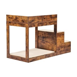 Lemmikkisänky kaksitasoinen portaisilla keskikokoisille sisal ja kaniturisienipehmuste