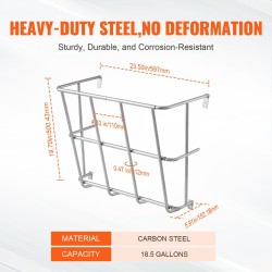 Heinäteline seinäkiinnitteinen hiiliteräksinen 18,5 gallonan kapasiteetilla vuohille hevosille ja lampaille