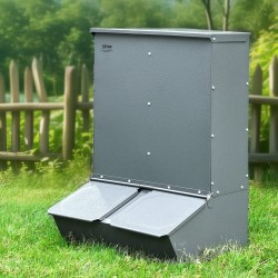 Sikojen ruokintalaite galvanoitua terästä 3,7 bushelia 8 sian ruokintaan ulkokäyttöön