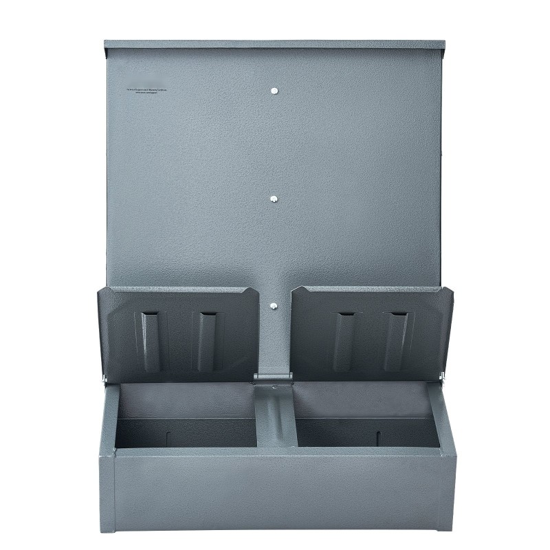 Sikojen ruokintalaite galvanoitua terästä 3,7 bushelia 8 sian ruokintaan ulkokäyttöön