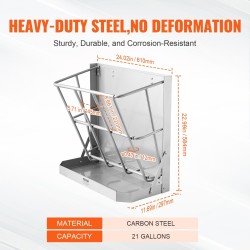 Seinäruokkija täysin hitsattu hiiliteräsrunko heinälle ja viljalle 21 gallonaa 5 vuohelle