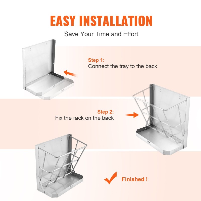 Seinäruokkija täysin hitsattu hiiliteräsrunko heinälle ja viljalle 21 gallonaa 5 vuohelle