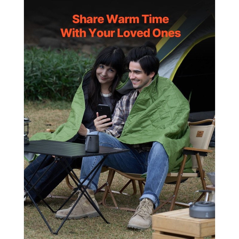 Retkeilyviltti polyesterifleece 330GSM koko 2,08 m x 1,4 m PU1500 ulkoiluun