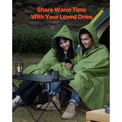 Puettava leiriviltti polyesterifleeceä koko kaksi metriä kertaa yksi ja puoli metriä