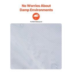 Puettava ulkoiluviltti polyesterifleece 220 GSM 2 m x 1,5 m vettähylkivä vaaleanharmaa