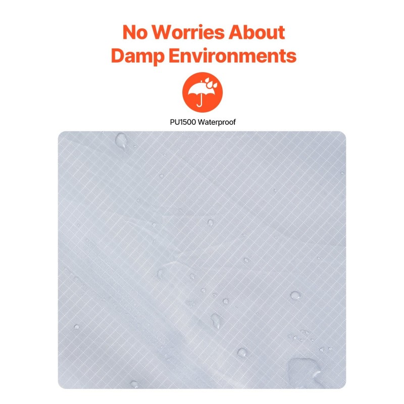 Puettava ulkoiluviltti polyesterifleece 220 GSM 2 m x 1,5 m vettähylkivä vaaleanharmaa