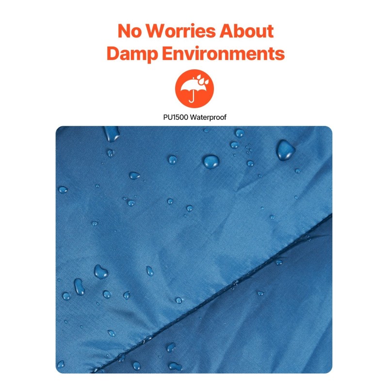 Retkeilyviltti puettava polyesterikuitu 1,9 x 1,32 m vettähylkivä PU1500 kuvioitu