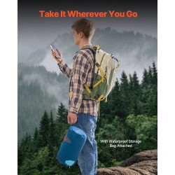 Retkeilyviltti puettava polyesterikuitu 1,9 x 1,32 m vettähylkivä PU1500 kuvioitu