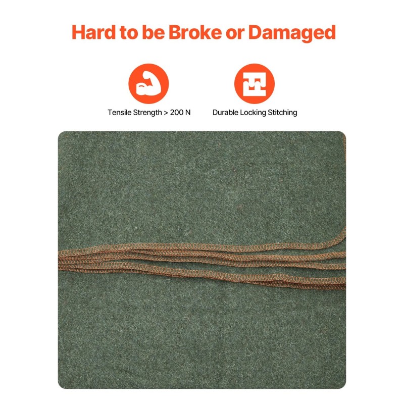 Villasekoitepeitto 1,62x2,23m 80-prosenttinen villasekoite esipesty liekinesto retkeilyyn