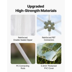 Kupoliteltta PVC läpinäkyvä 4570 x 2900 mm 4–7 henkilölle pihalle