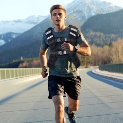 Painoliivi neopreeni 7,32 kg heijastinraidalla säädettävillä soljilla