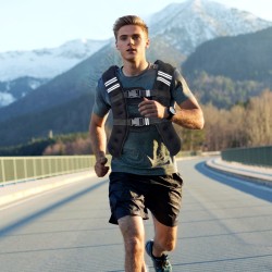 Painoliivi neopreeni 5,54 kg heijastavilla raidoilla säädettävä rinnan ympärys 89–114 cm